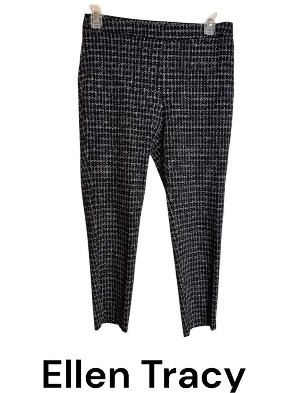 Ellen Tracy SPRING/SUMMER Black/White Ankle Pants LARGE 12/14 #O - Picture 1 of 5